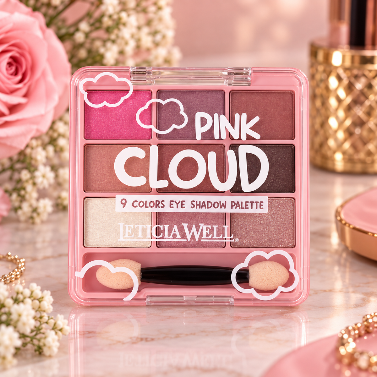Palette Pink Cloud – 9 Ombres à Paupières